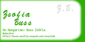 zsofia buss business card